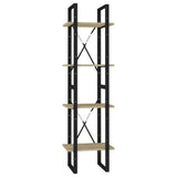4-Tier Book Cabinet Sonoma Oak 40x30x140 cm Engineered Wood - Front View