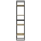 4-Tier Book Cabinet Sonoma Oak 40x30x140 cm Engineered Wood - Rear View
