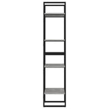 4-Tier Book Cabinet Concrete Grey 40x30x140 cm Engineered Wood
