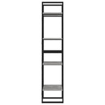 4-Tier Book Cabinet Concrete Grey 40x30x140 cm Engineered Wood