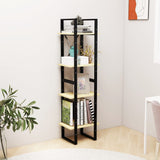 4-Tier Book Cabinet 40x30x140 cm Solid Pine Wood - Side View