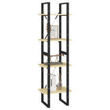 4-Tier Book Cabinet 40x30x140 cm Solid Pine Wood - Top-Down View