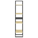 4-Tier Book Cabinet 40x30x140 cm Solid Pine Wood - Rear View