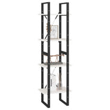 4-Tier Book Cabinet White 40x30x140 cm Solid Pine Wood - Top-Down View