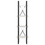 4-Tier Book Cabinet White 40x30x140 cm Solid Pine Wood