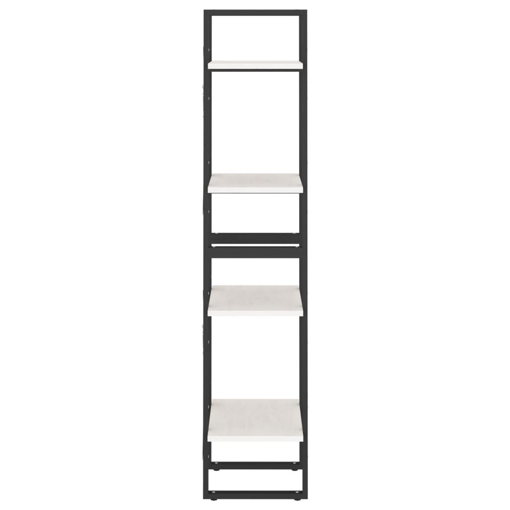 4-Tier Book Cabinet White 40x30x140 cm Solid Pine Wood