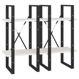 4-Tier Book Cabinet White 40x30x140 cm Solid Pine Wood - Close-Up Angle