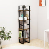 4-Tier Book Cabinet 40x30x140 cm Solid Pine Wood - Side View