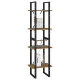 4-Tier Book Cabinet 40x30x140 cm Solid Pine Wood