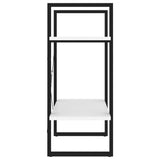2-Tier Book Cabinet White 60x30x70 cm Engineered Wood - Rear View