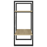 2-Tier Book Cabinet Sonoma Oak 60x30x70 cm Engineered Wood - Rear View