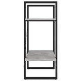 2-Tier Book Cabinet Concrete Grey 60x30x70 cm Engineered Wood - Rear View