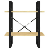 2-Tier Book Cabinet 60x30x70 cm Solid Pine Wood - 45-Degree Angle