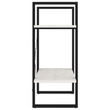 2-Tier Book Cabinet White 60x30x70 cm Solid Pine Wood