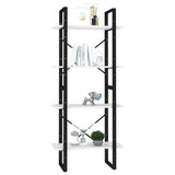 4-Tier Book Cabinet White 60x30x140 cm Engineered Wood - Top-Down View