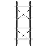 4-Tier Book Cabinet White 60x30x140 cm Engineered Wood