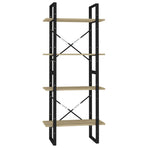 4-Tier Book Cabinet Sonoma Oak 60x30x140 cm Engineered Wood