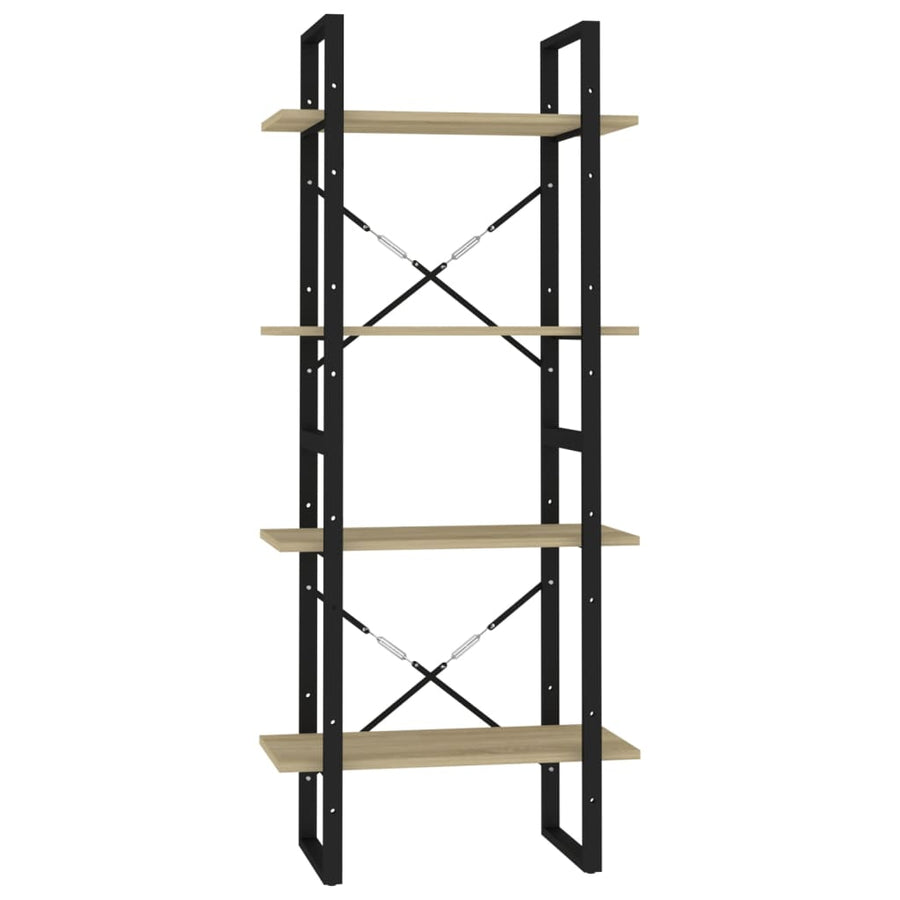 4-Tier Book Cabinet Sonoma Oak 60x30x140 cm Engineered Wood