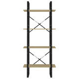 4-Tier Book Cabinet Sonoma Oak 60x30x140 cm Engineered Wood