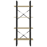 4-Tier Book Cabinet Sonoma Oak 60x30x140 cm Engineered Wood - 45-Degree Angle