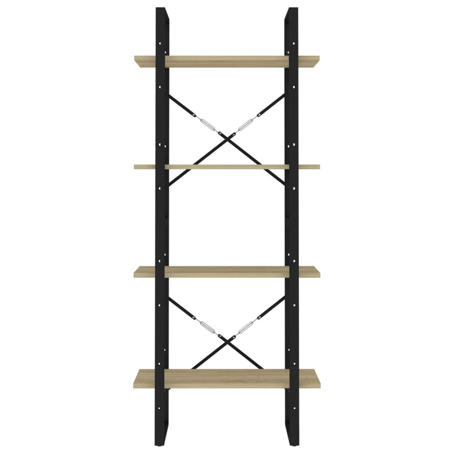 4-Tier Book Cabinet Sonoma Oak 60x30x140 cm Engineered Wood