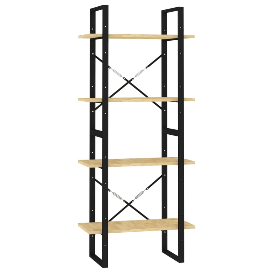 4-Tier Book Cabinet 60x30x140 cm Solid Pine Wood