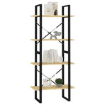 4-Tier Book Cabinet 60x30x140 cm Solid Pine Wood