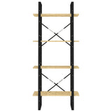 4-Tier Book Cabinet 60x30x140 cm Solid Pine Wood