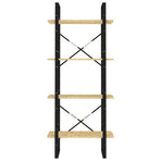 4-Tier Book Cabinet 60x30x140 cm Solid Pine Wood