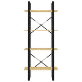 4-Tier Book Cabinet 60x30x140 cm Solid Pine Wood - 45-Degree Angle