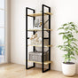 4-Tier Book Cabinet 60x30x140 cm Solid Pine Wood