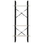 4-Tier Book Cabinet White 60x30x140 cm Solid Pine Wood