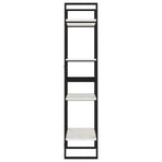 4-Tier Book Cabinet White 60x30x140 cm Solid Pine Wood