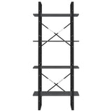 4-Tier Book Cabinet Grey 60x30x140 cm Solid Pine Wood - 45-Degree Angle
