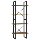 4-Tier Book Cabinet 60x30x140 cm Solid Pine Wood