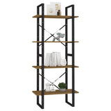 4-Tier Book Cabinet 60x30x140 cm Solid Pine Wood - Top-Down View