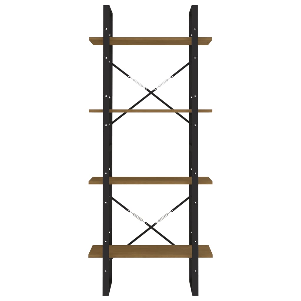 4-Tier Book Cabinet 60x30x140 cm Solid Pine Wood