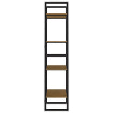 4-Tier Book Cabinet 60x30x140 cm Solid Pine Wood - Rear View