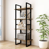 4-Tier Book Cabinet 60x30x140 cm Solid Pine Wood
