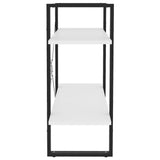 2-Tier Book Cabinet White 80x30x70 cm Engineered Wood - 45-Degree Angle
