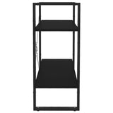 2-Tier Book Cabinet Black 80x30x70 cm Engineered Wood - 45-Degree Angle