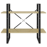 2-Tier Book Cabinet Sonoma Oak 80x30x70 cm Engineered Wood - Top-Down View