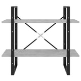 2-Tier Book Cabinet Concrete Grey 80x30x70 cm Engineered Wood - Top-Down View
