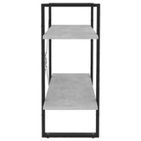 2-Tier Book Cabinet Concrete Grey 80x30x70 cm Engineered Wood - 45-Degree Angle