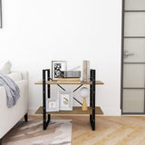 2-Tier Book Cabinet 80x30x70 cm Solid Pine Wood - Side View