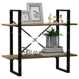 2-Tier Book Cabinet 80x30x70 cm Solid Pine Wood - Top-Down View