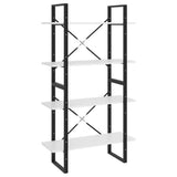 4-Tier Book Cabinet White 80x30x140 cm Engineered Wood