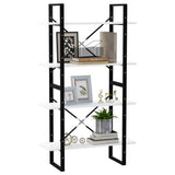 4-Tier Book Cabinet White 80x30x140 cm Engineered Wood - Top-Down View