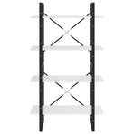 4-Tier Book Cabinet White 80x30x140 cm Engineered Wood