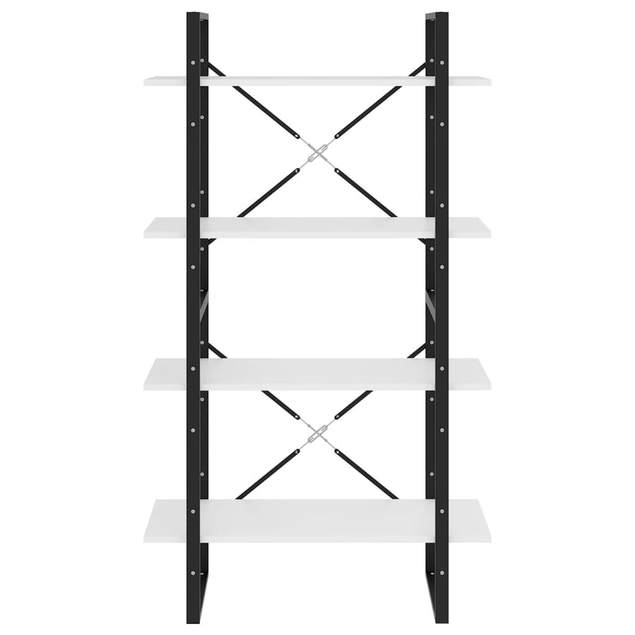 4-Tier Book Cabinet White 80x30x140 cm Engineered Wood